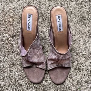 Steve Madden‎ Greenish Brown Snake Sling Sandal Heel Size 9.5